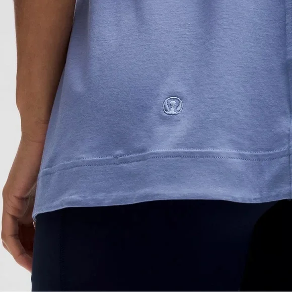 NWT Lululemon Long Cotton Crewneck Tank Top blue - Picture 3 of 3